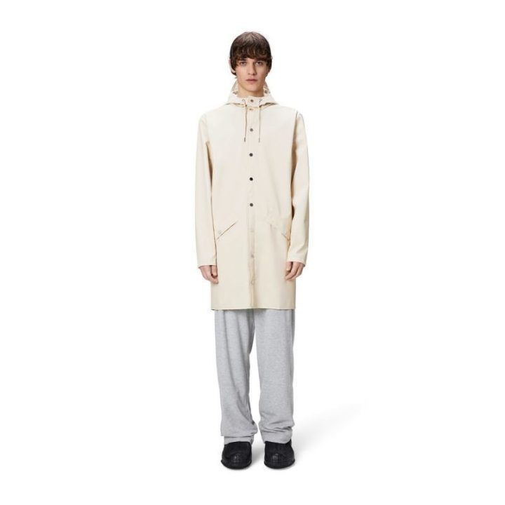 Uniseks ilga lietaus striukė Rains Long Jacket, smėlio