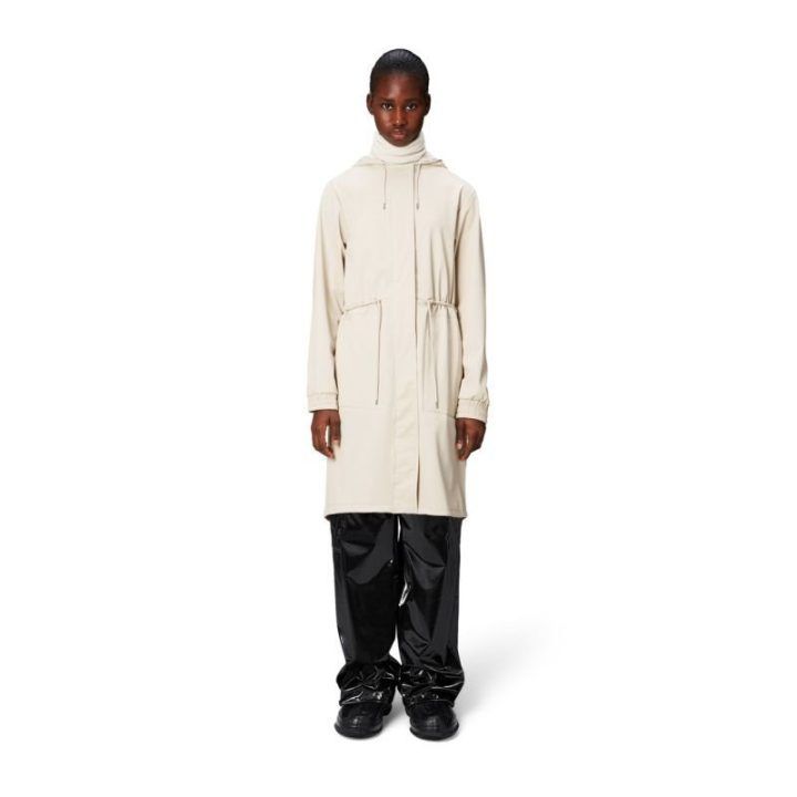 Moteriška laisvo kirpimo parka Rains String, smėlio