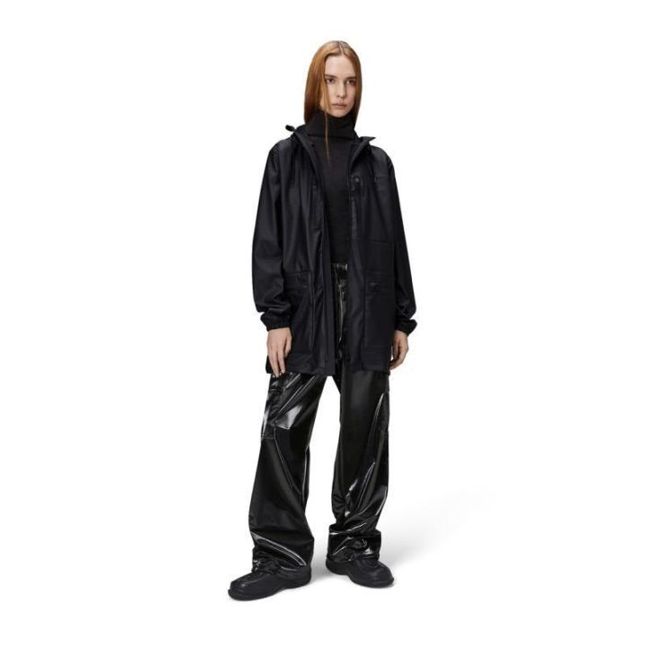 Ilga neperšlampama striukė Rains Cargo Long Jacket, juoda