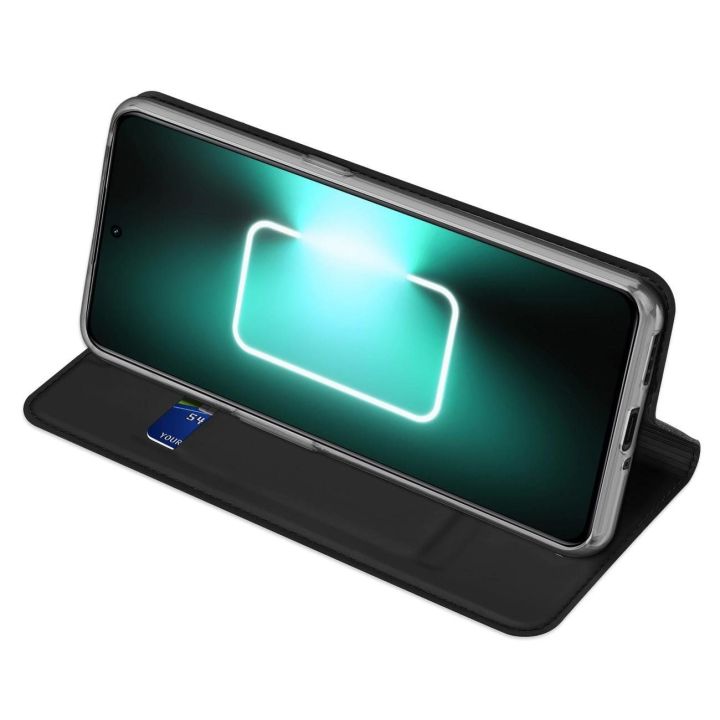 Skin Pro dėklas Realme GT Neo 5 / Realme GT3 flip cover card wallet stand black