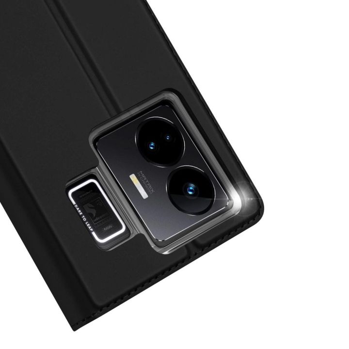 Skin Pro dėklas Realme GT Neo 5 / Realme GT3 flip cover card wallet stand black