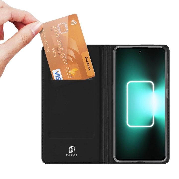 Skin Pro dėklas Realme GT Neo 5 / Realme GT3 flip cover card wallet stand black