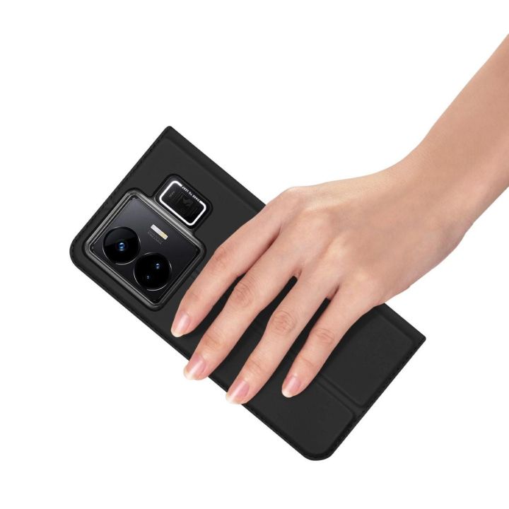 Skin Pro dėklas Realme GT Neo 5 / Realme GT3 flip cover card wallet stand black