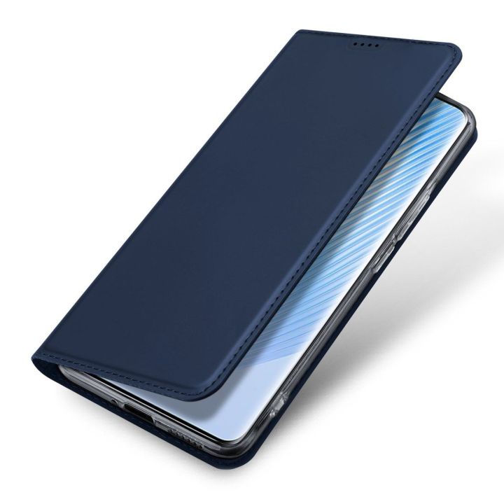 Skin Pro dėklas Honor Magic5 flip cover card wallet stand blue