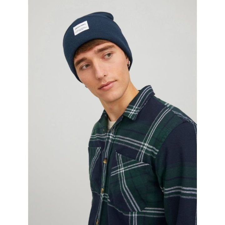 Mezginė kepurė Jack&Jones Jaclong, tamsiai mėlyna