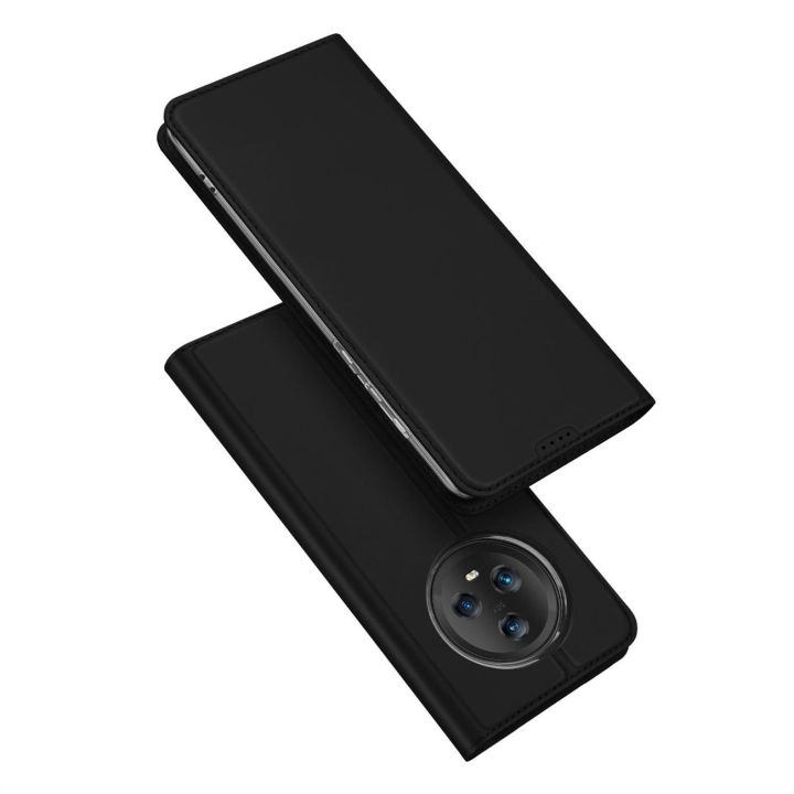 Skin Pro dėklas Honor Magic5 flip cover card wallet stand black