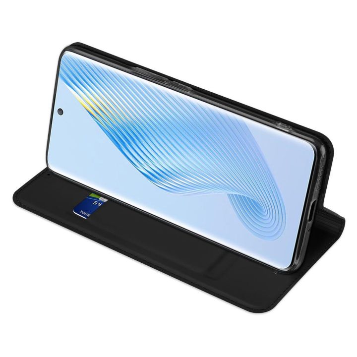 Skin Pro dėklas Honor Magic5 flip cover card wallet stand black