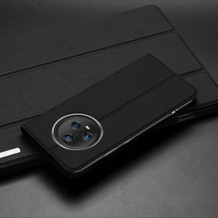 Skin Pro dėklas Honor Magic5 flip cover card wallet stand black