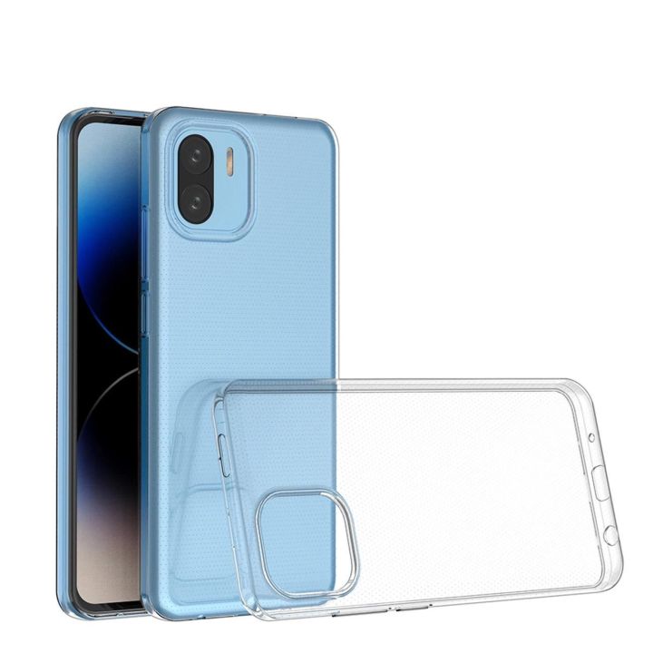 Ultra Clear 0,5 mm korpusas Xiaomi Redmi A2 / Redmi A1 plonam korpusui skaidrus