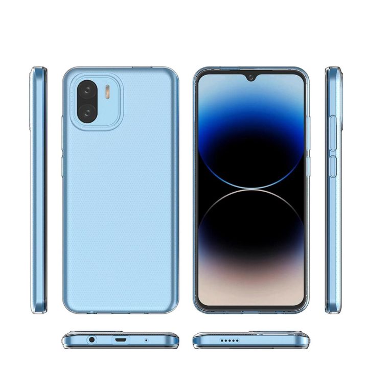 Ultra Clear 0,5 mm korpusas Xiaomi Redmi A2 / Redmi A1 plonam korpusui skaidrus