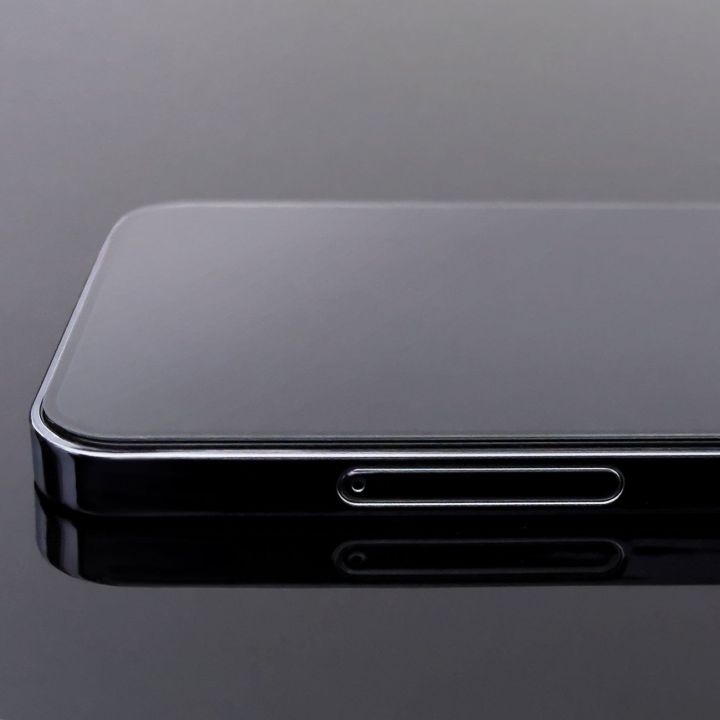 visiškai lipnus grūdintas stiklas Realme GT Neo 5 / Realme GT3 9H visam ekranui su juodu rėmeliu