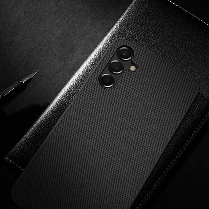 Nillkin tekstūruotas dėklas Samsung Galaxy A14 5G / Galaxy A14 sustiprintas nailoninis dėklas, juodas