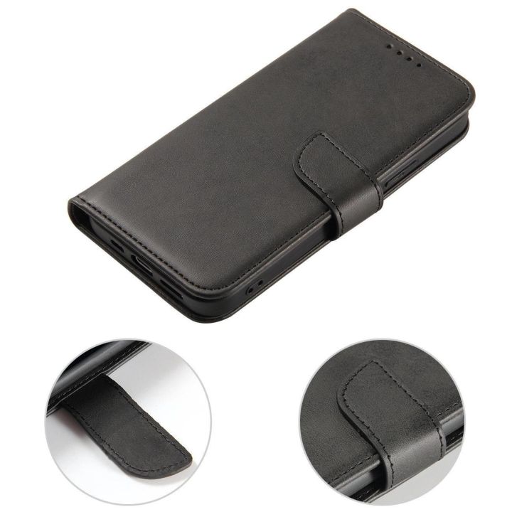 Magnetinis dėklas Vivo Y16 / Vivo Y02s, skirtas Vivo Y16 / Vivo Y02s, apverčiamam dangteliui, piniginei, juodos spalvos