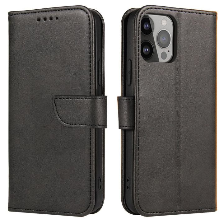 Magnetinis dėklas Realme GT Neo 5 / Realme GT3 apverčiamojo dangtelio piniginės stovas juodas