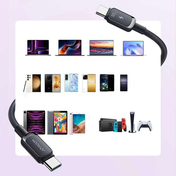 USB C - USB C 100W kabelis 1,2 m S-CC100A14 - juodas