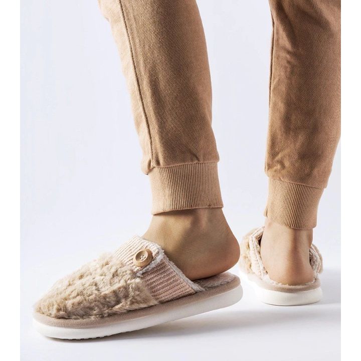 Lakeland smėlio spalvos šilti šlepetės