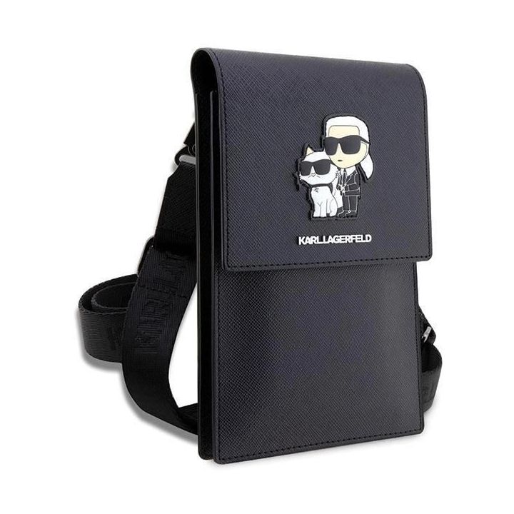 Torebka Karl Lagerfeld Saffiano Karl&Choupette - czarna