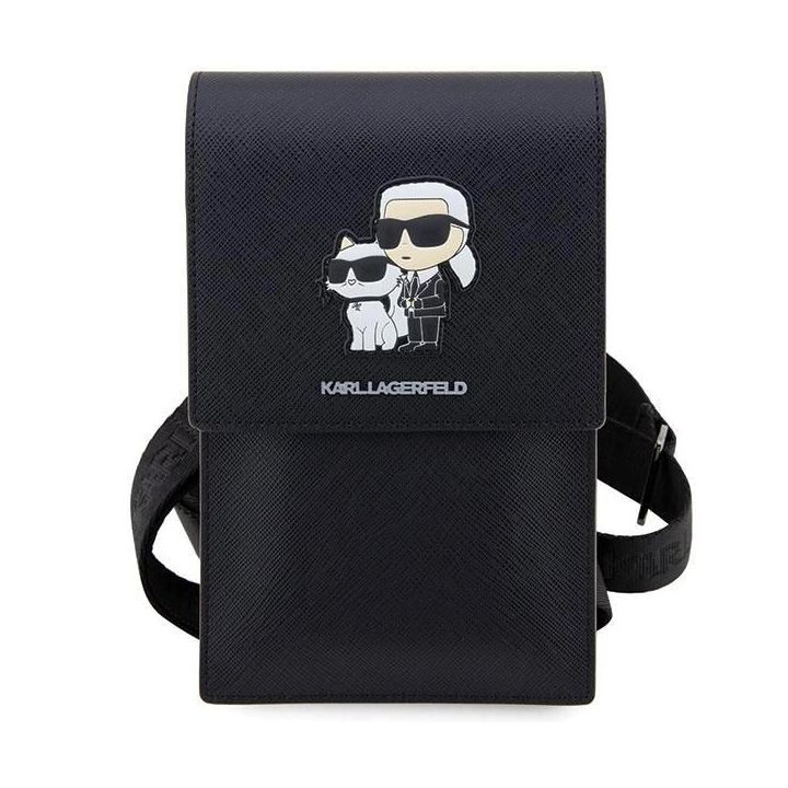 Torebka Karl Lagerfeld Saffiano Karl&Choupette - czarna