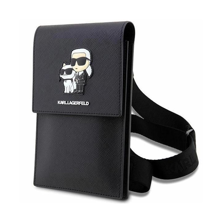 Torebka Karl Lagerfeld Saffiano Karl&Choupette - czarna