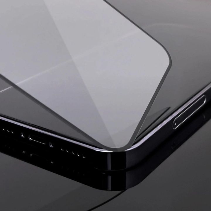 Case Friendly Full Glue viso ekrano grūdintas stiklas su rėmeliu iPhone 15 Pro - juodas