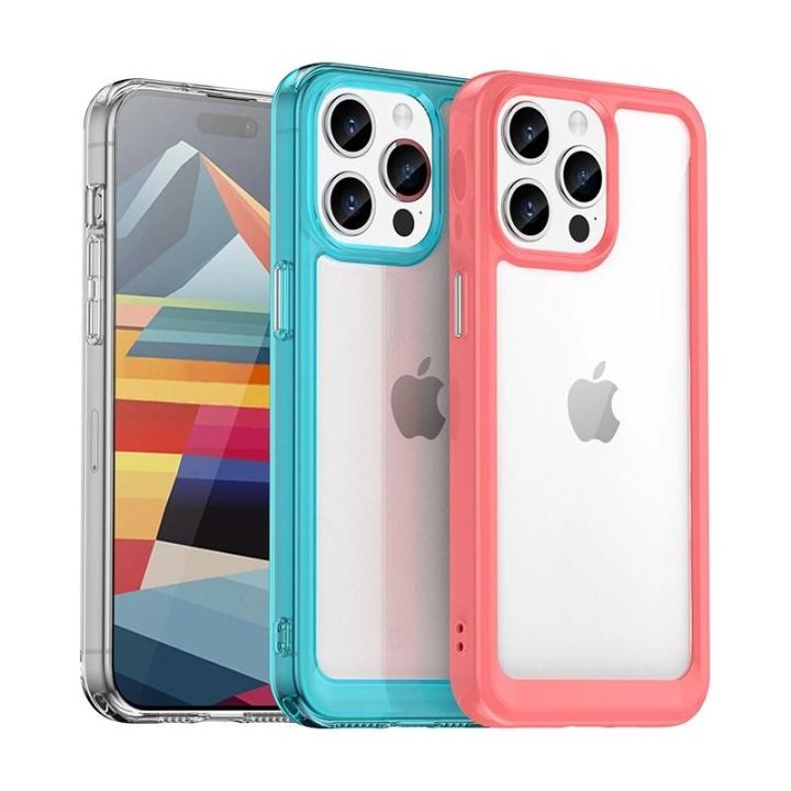 Sustiprintas dėklas su lanksčiu rėmeliu iPhone 15 Outer Space - mėlynas