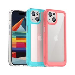 Sustiprintas dėklas su lanksčiu rėmeliu iPhone 15 Plus Outer Space - mėlynas