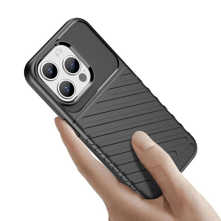 Šarvuotas iPhone 15 Pro Thunder dėklas - mėlynas