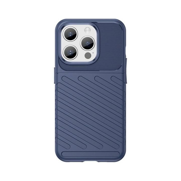 Šarvuotas iPhone 15 Pro Thunder dėklas - mėlynas