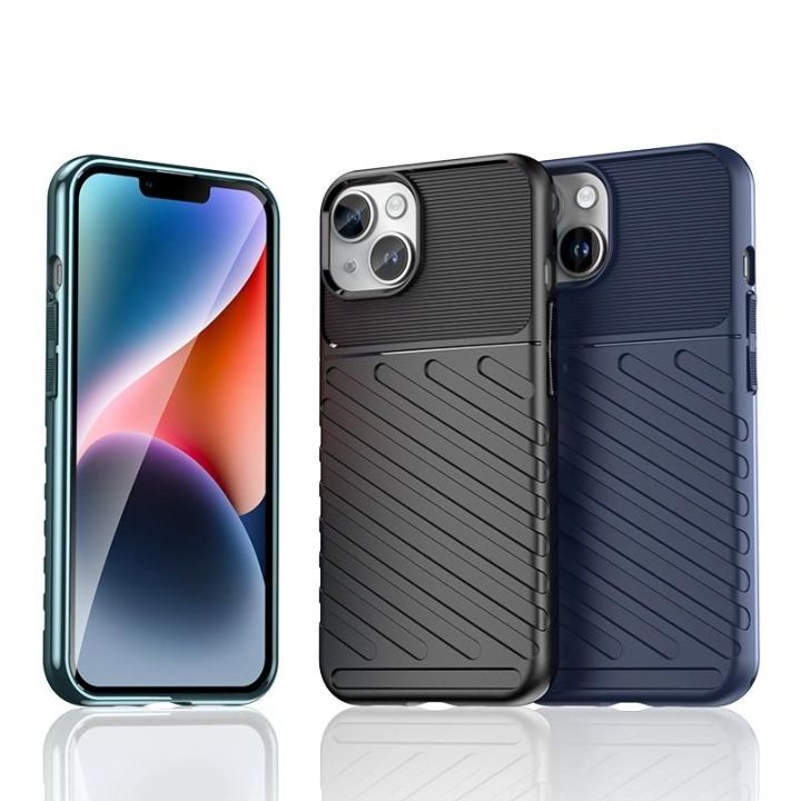 Pancerne iPhone 15 Plus Thunder dėklas - mėlynas