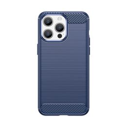 Lankstus anglies rašto dėklas iPhone 15 Pro Max Carbon Case - mėlynas