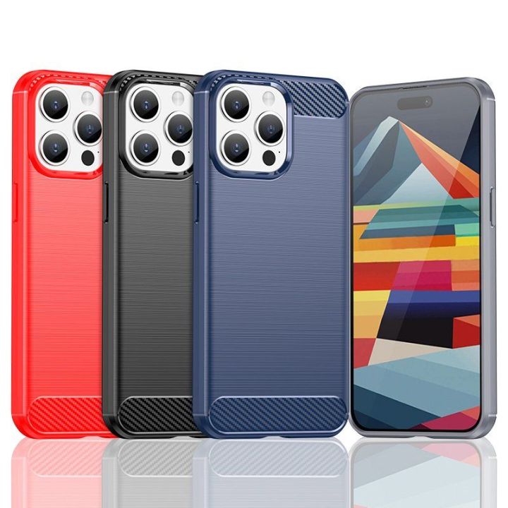 Lankstus anglies rašto dėklas iPhone 15 Pro Max Carbon Case - mėlynas