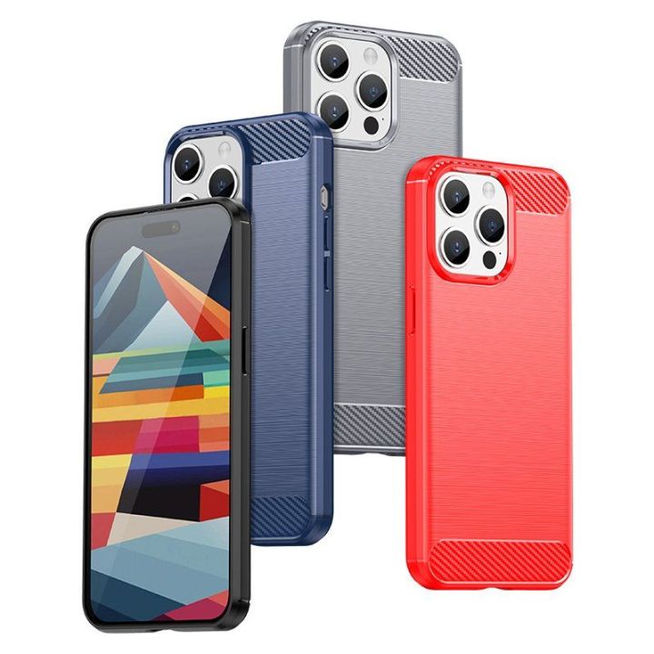 Lankstus anglies rašto dėklas iPhone 15 Pro Max Carbon Case - mėlynas