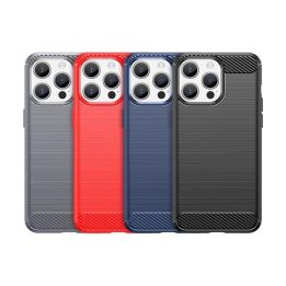 Lankstus anglies rašto dėklas iPhone 15 Pro Carbon Case - mėlynas