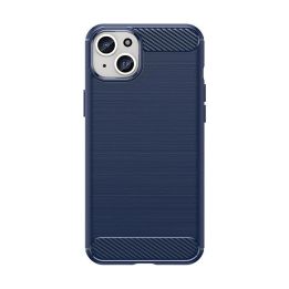 Lankstus iPhone 15 Plus anglies dygsnio dėklas, skirtas Carbon Case - mėlynas
