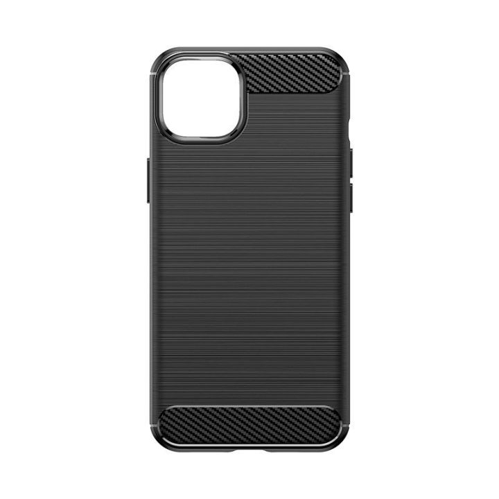 Lankstus iPhone 15 Plus anglies dygsnio dėklas, skirtas Carbon Case - juodas