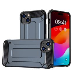 Šarvuotas dėklas iPhone 15 Plus Hybrid Armor - mėlynas