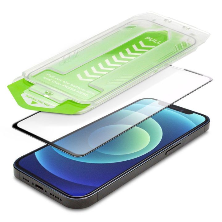 9H grūdintas stiklas su tvirtinimo rėmeliu iPhone 14 Plus Premium Glass - juodas