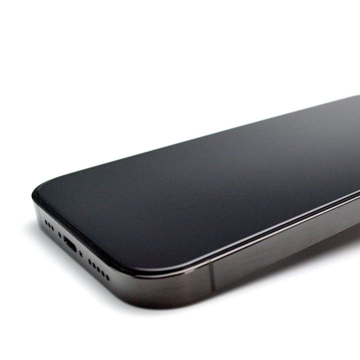 9H grūdintas stiklas su tvirtinimo rėmeliu iPhone 14 Plus Premium Glass - juodas