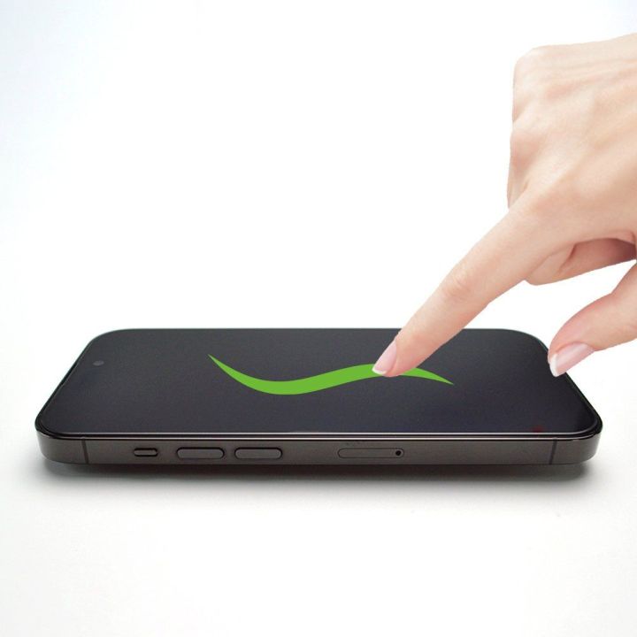 9H grūdintas stiklas su tvirtinimo rėmeliu iPhone 14 Plus Premium Glass - juodas