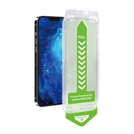 9H grūdintas stiklas su tvirtinimo rėmeliu iPhone 15 Plus Premium Glass - juodas