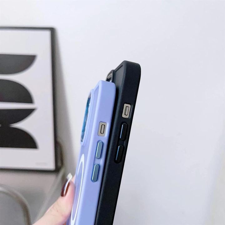 Magnetinis dėklas su MagSafe Color Matte dėklu iPhone 14 Plus - žalias