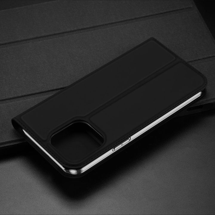 iPhone 15 Pro Max dėklas su atverčiamu dangteliu ir pinigine Skin Pro - rožinis