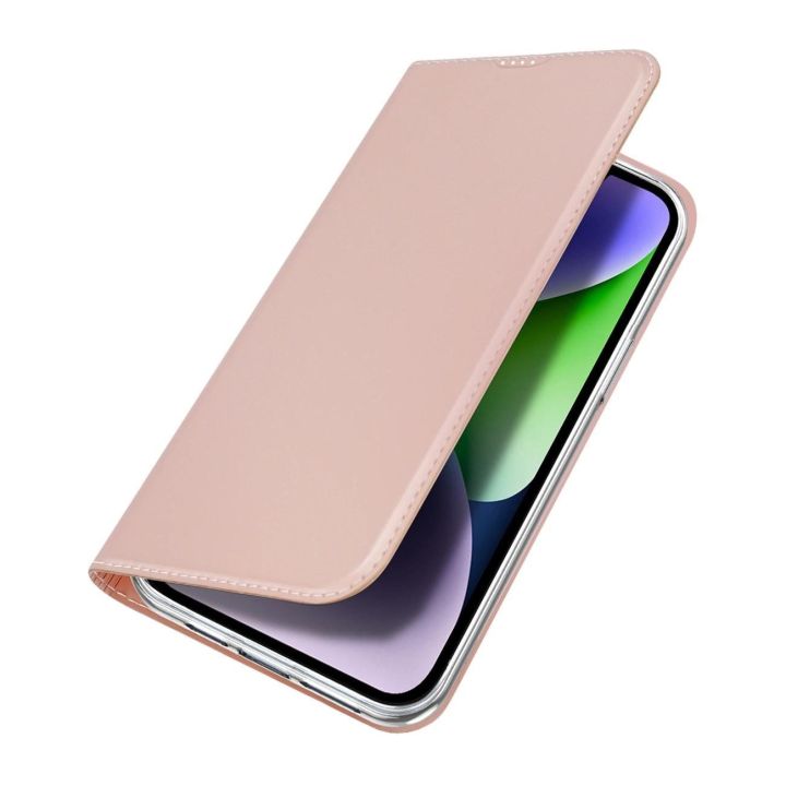 Dėklas iPhone 15 Plus apverčiamam dangteliui ir piniginei Skin Pro - rožinis