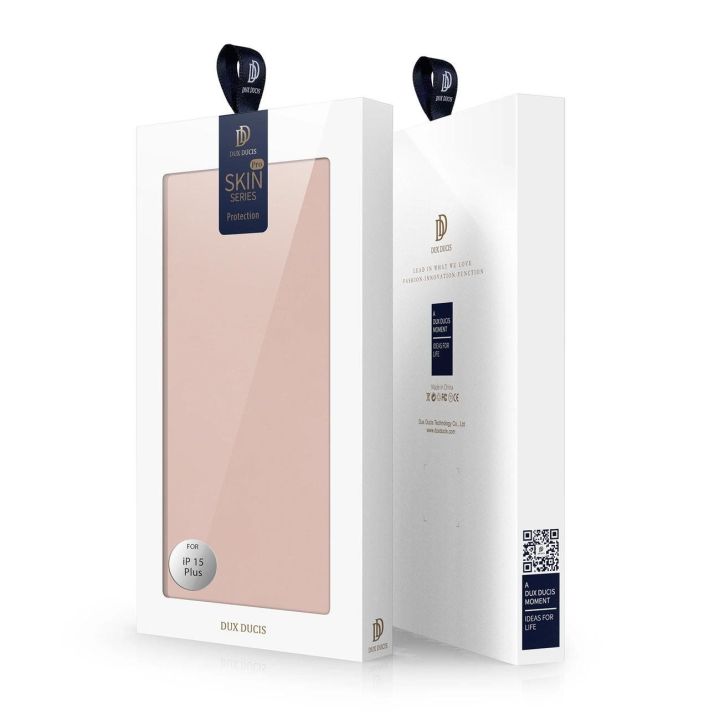 Dėklas iPhone 15 Plus apverčiamam dangteliui ir piniginei Skin Pro - rožinis