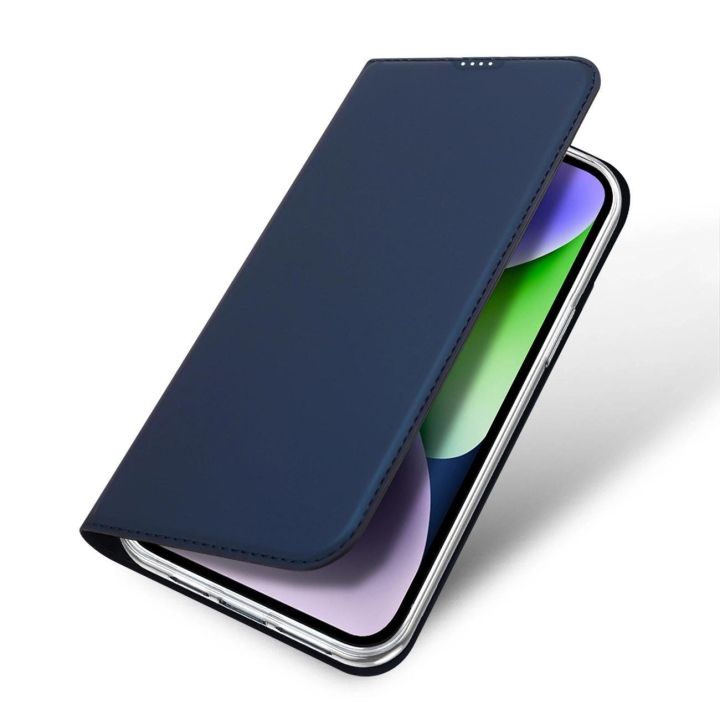 Dėklas iPhone 15 Plus su atverčiamu dangteliu ir pinigine Skin Pro - mėlynas