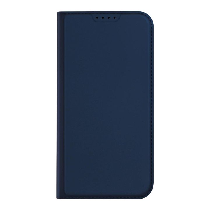 Dėklas iPhone 15 Plus su atverčiamu dangteliu ir pinigine Skin Pro - mėlynas