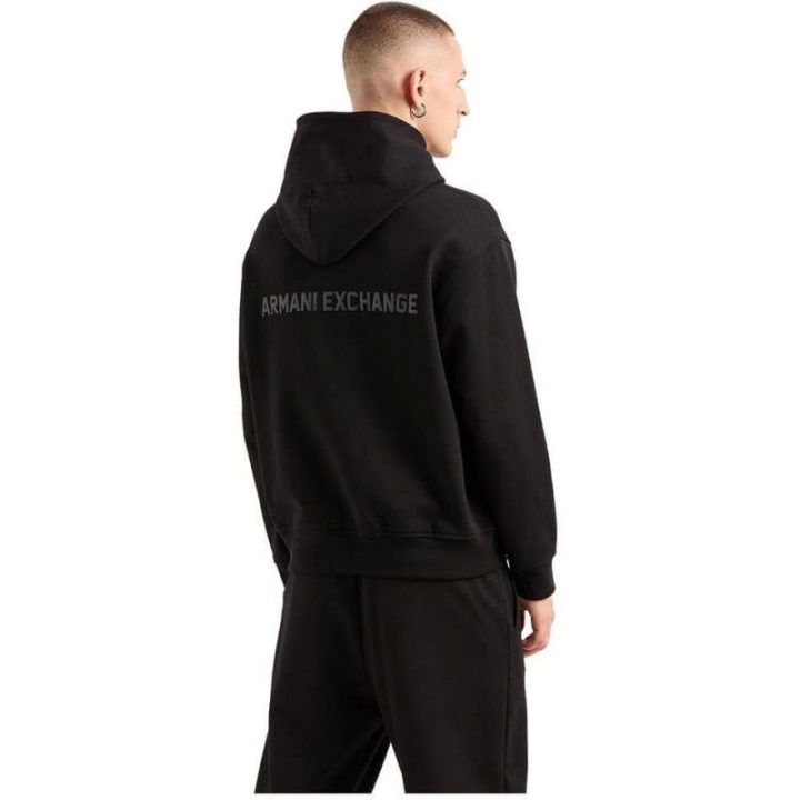 Vyriškas medvilninis džemperis su gobtuvu Armani Exchange