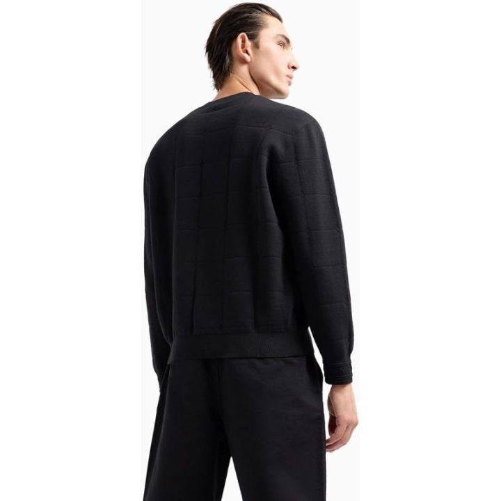 Vyriškas megztinis su žakardiniu languotu raštu Armani Exchange