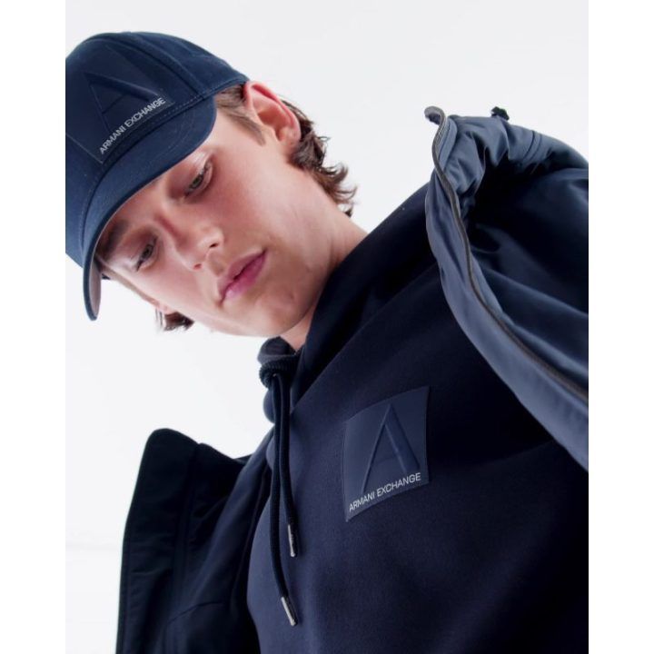 Vyriškas džemperis su gobtuvu iš organinės medvilnės Armani Exchange