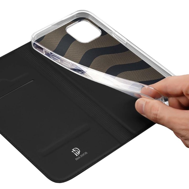 Dėklas iPhone 15 Plus apverčiamam dangteliui ir piniginei Skin Pro - juodas